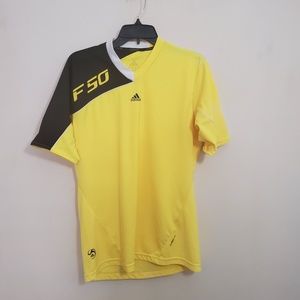 Adidas yellow F50 sport shirt